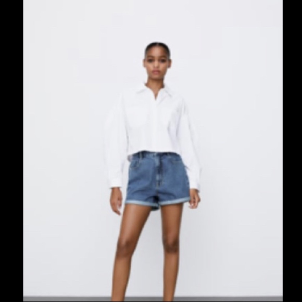 ZARA MON FIT DENIM SHORTS